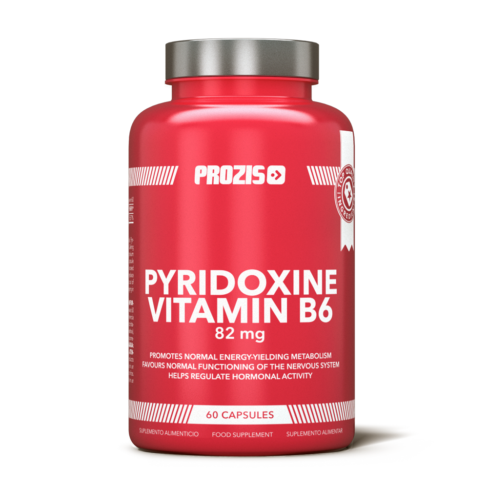 Pyridoxine Hcl Vitamin B6 25 Mg 60 Caps Vitamins And Minerals Prozis