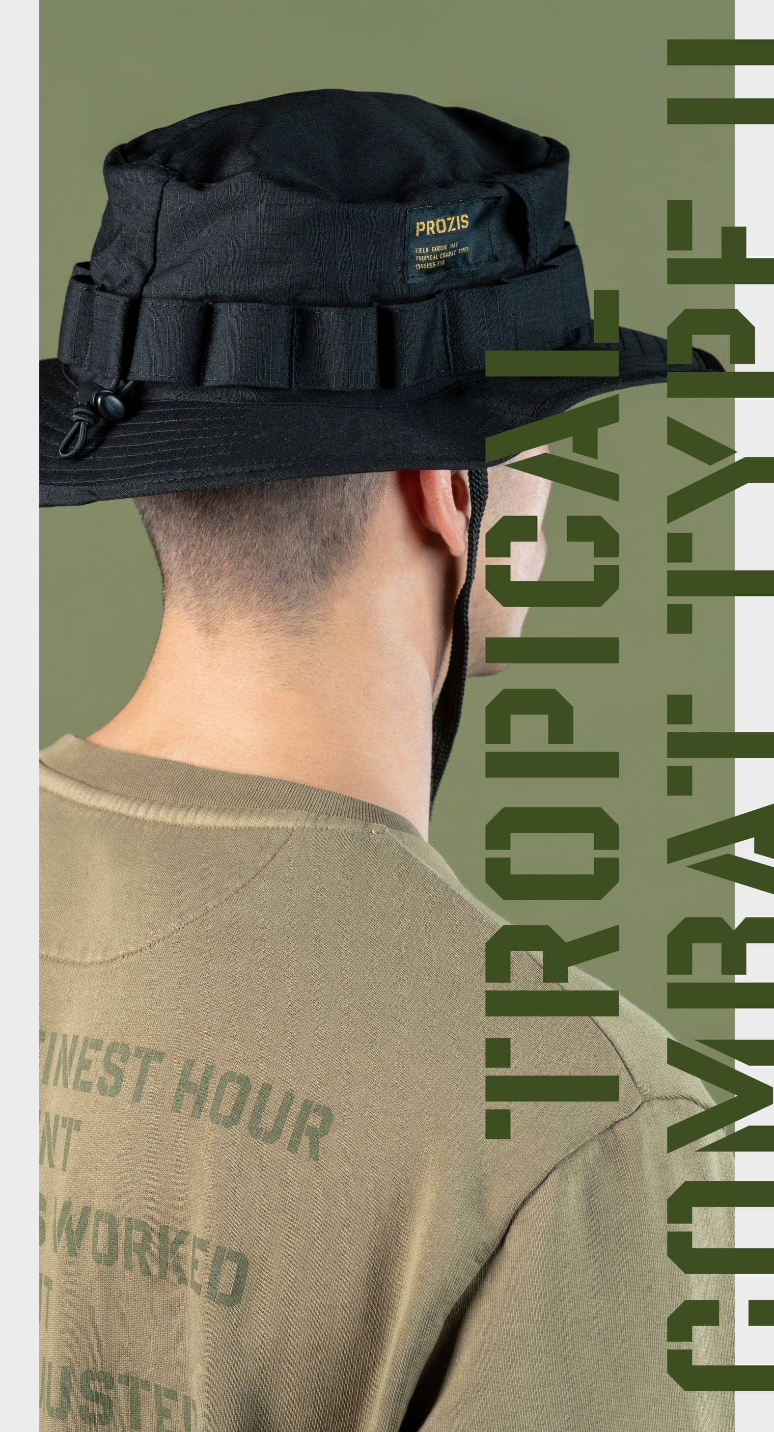 Genuine Military OD Olive Green Bucket Hat Army Boonie Bush Hat Rave Hat 58cm 
