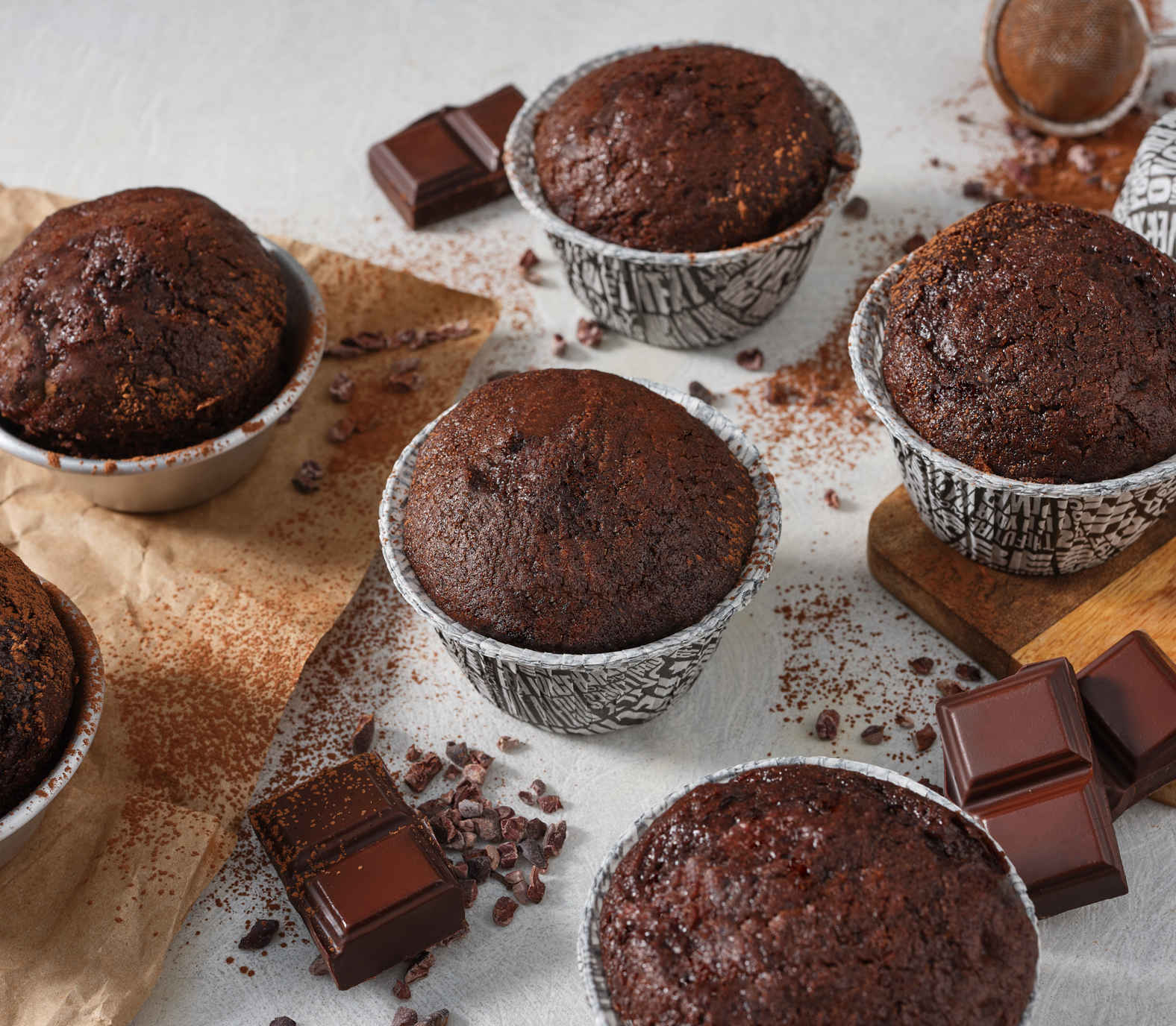 6 x Low Sugar Cocoa Muffins 60 g - Bakery | Prozis