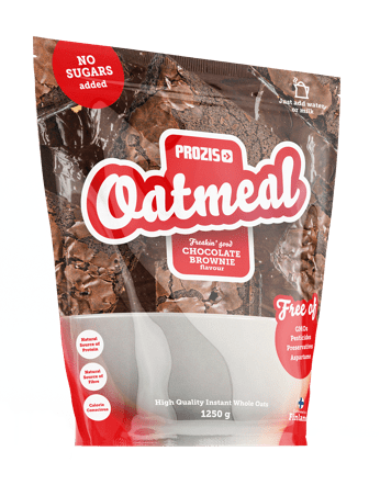 Prozis Oatmeal + Whey Protein Brownie flavour Brownie flavour