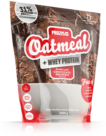 Prozis Oatmeal + Whey Protein Brownie flavour Brownie flavour