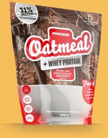 Prozis Oatmeal + Whey Protein Brownie flavour Brownie flavour