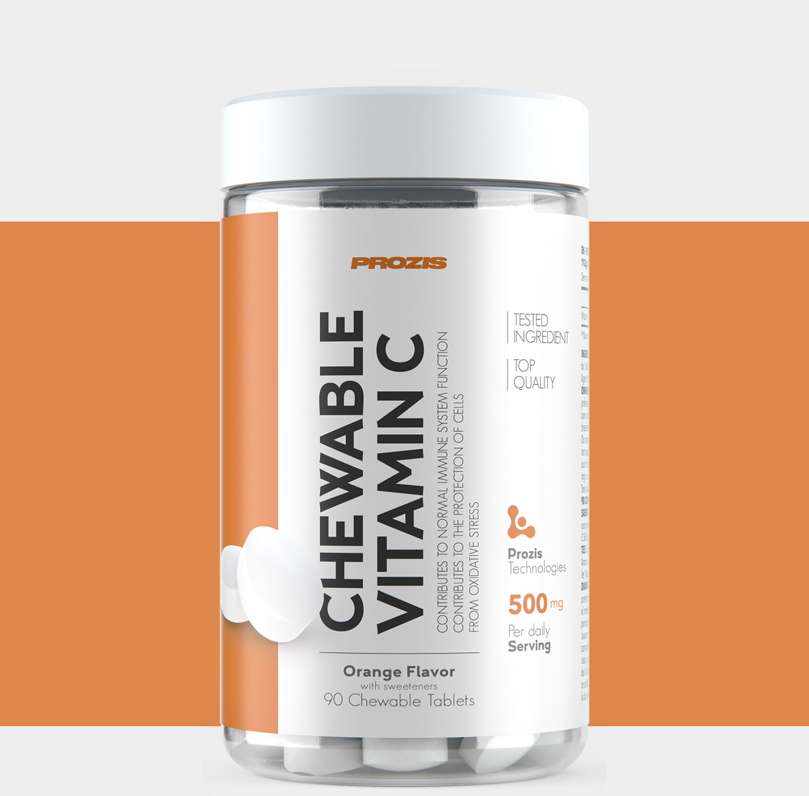 Chewable Vitamin C 500 Mg 90 Chewable Tabs Athlete S Health Prozis