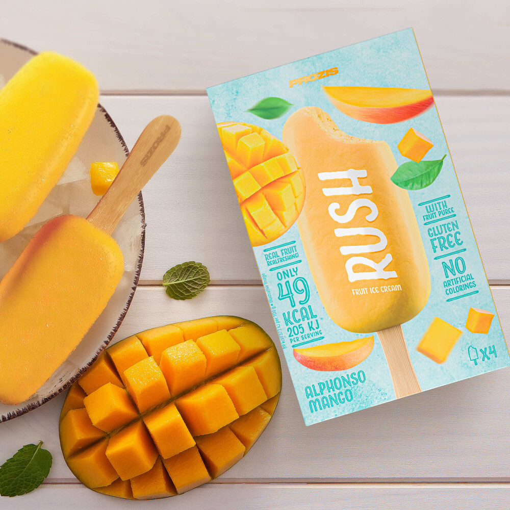 4 x Rush - Glace à la Mangue Alphonso