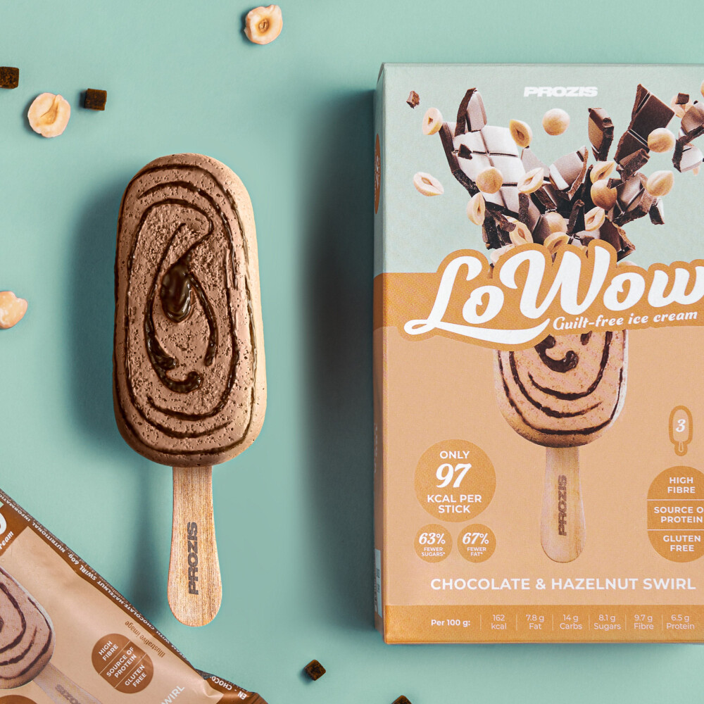3 x Lowow - Remolinos de chocolate y avellana