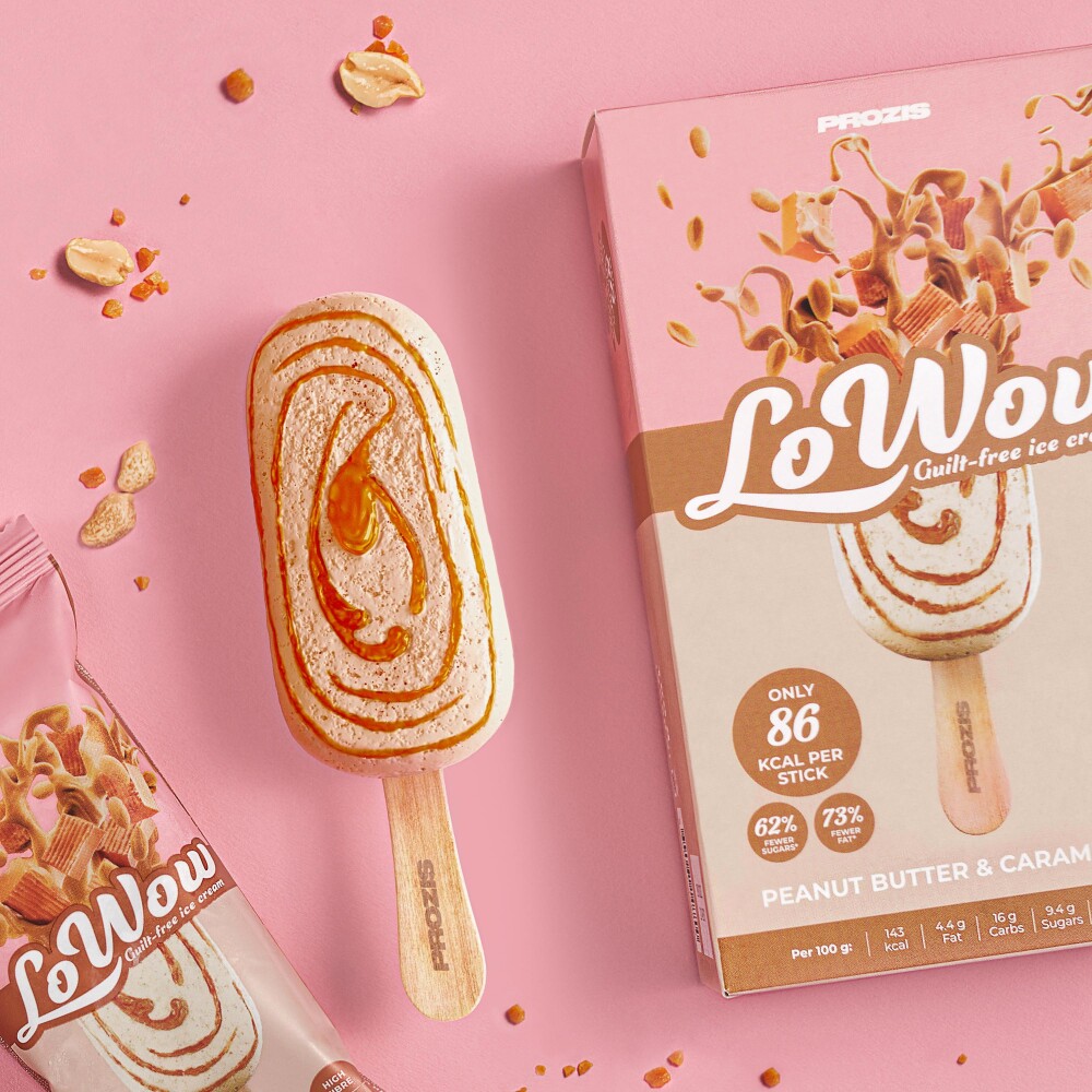 3 x Lowow - Variegato alla crema d'arachidi e caramello