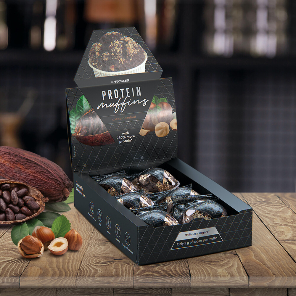 6 x Protein Muffins - Cacao-Noisette 60 g