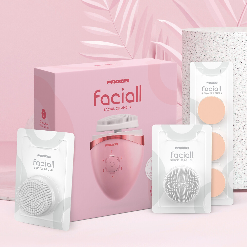 Faciall avec kit d'accessoires de rechange - Rose