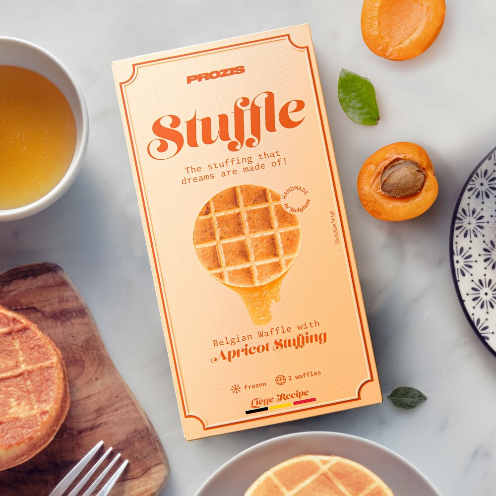 2 x Stuffle Belgian Waffle - Aprikose