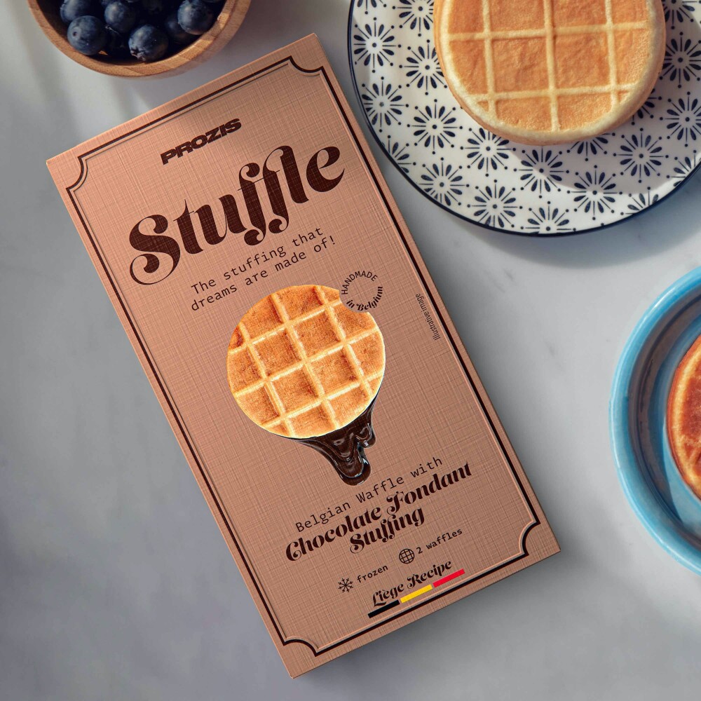 2 x Stuffle Belgian Waffle - Fondant de chocolate