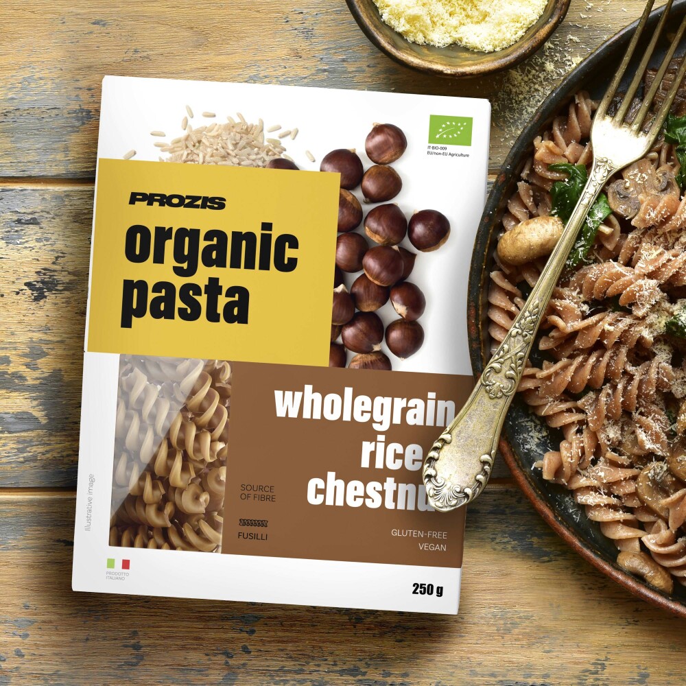 Organic Pasta - Riz Complet et Châtaigne - Fusilli 250 g