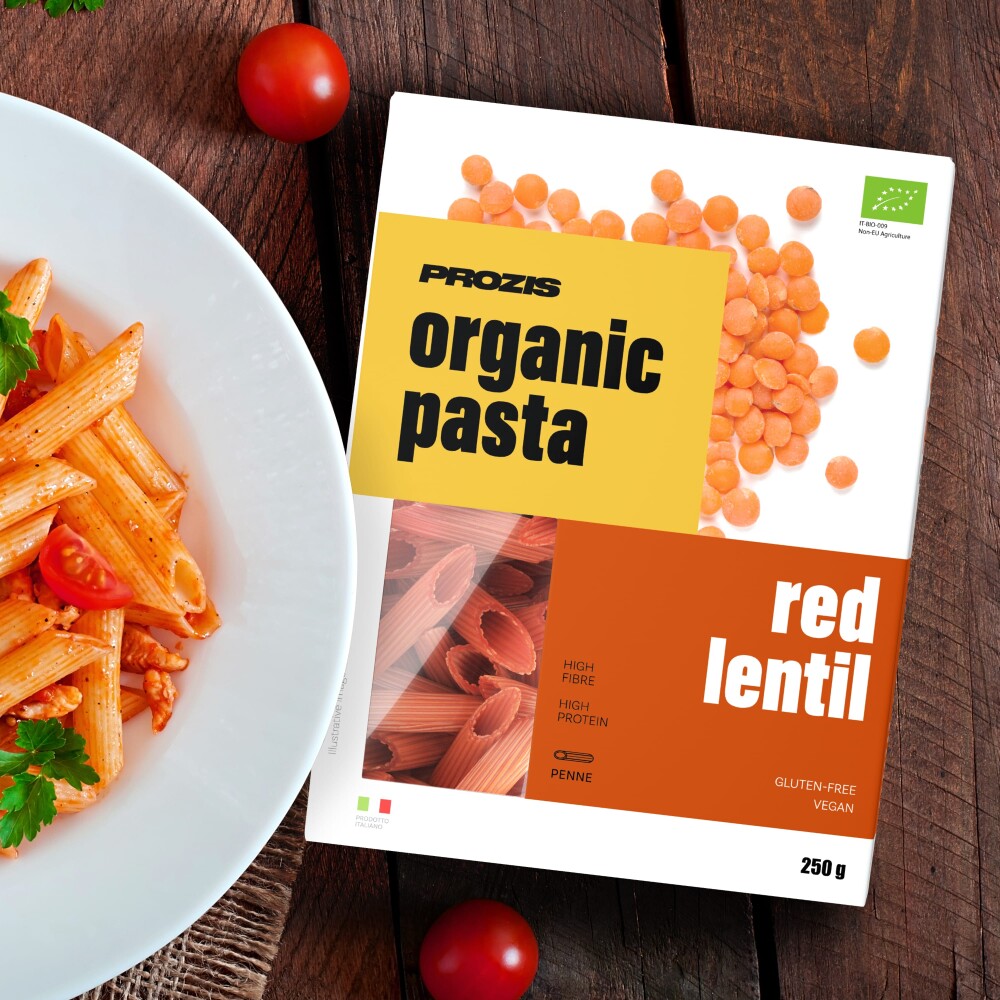Organic Pasta - Lentilhas Vermelhas - Penne 250 g