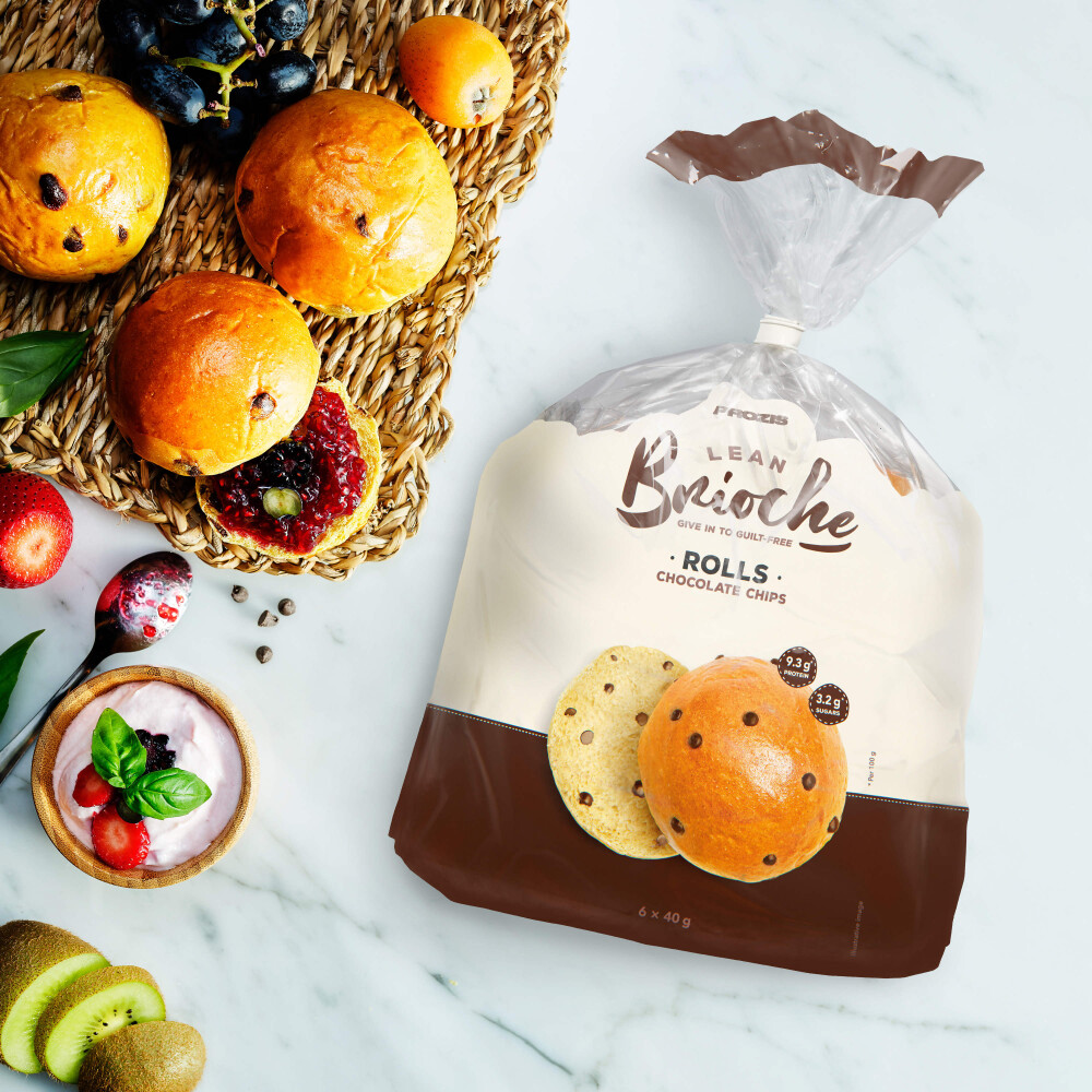 6 x Lean Brioche Roll - Pépites de Chocolat 40 g