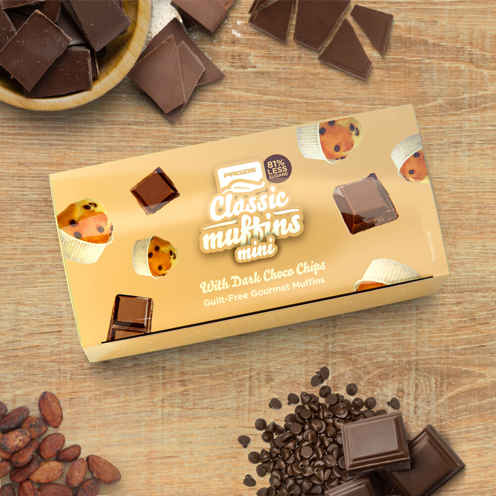 2 x Low Sugar Classic-Dark Choco Chip Mini Muffins 30 g