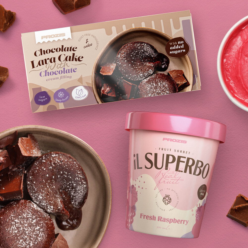 Dessert Chaud et Froid - Lava Cake au Chocolat + Il Superbo à la Framboise