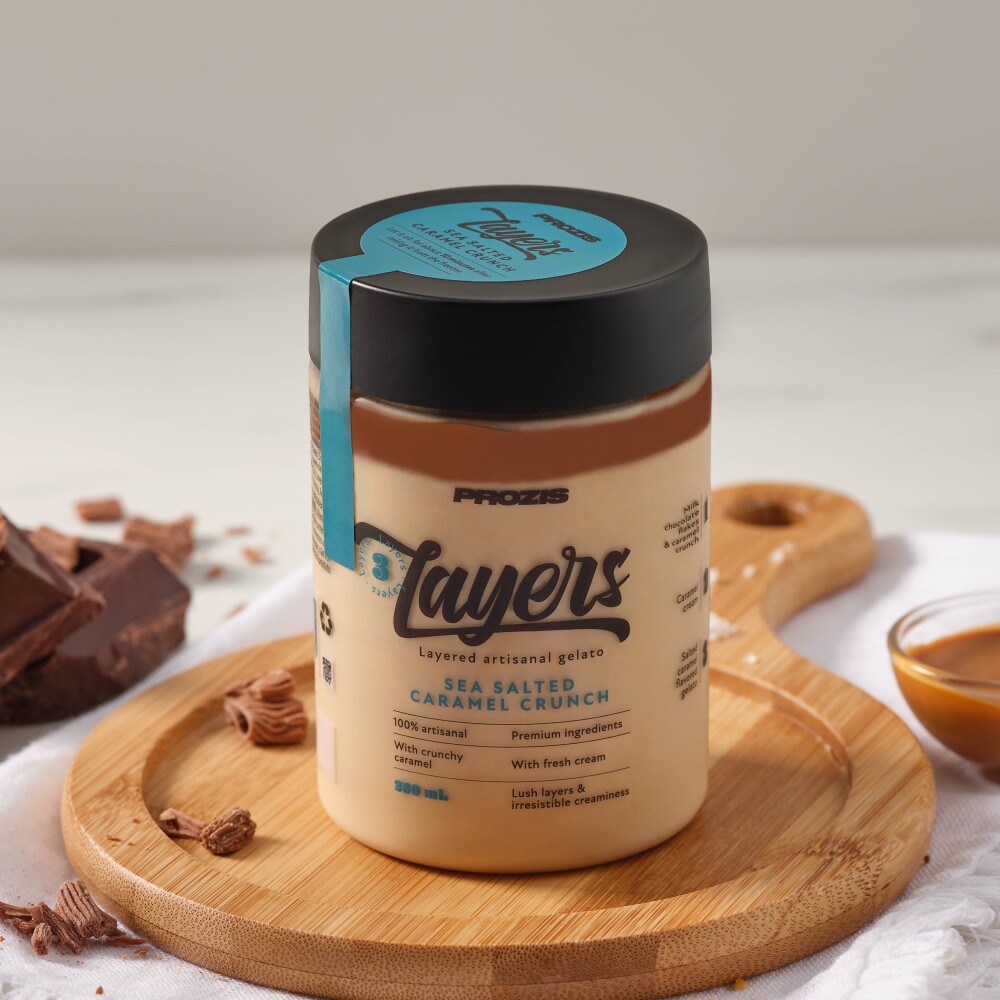 Layers Gelato - Gesalzenes Knusperkaramell 250 ml