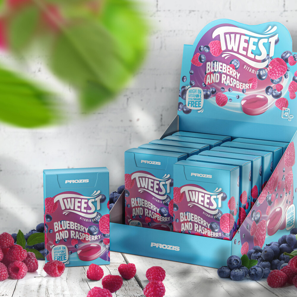 12 x Tweest Vitamin Drops - Blueberry and Raspberry 50 g