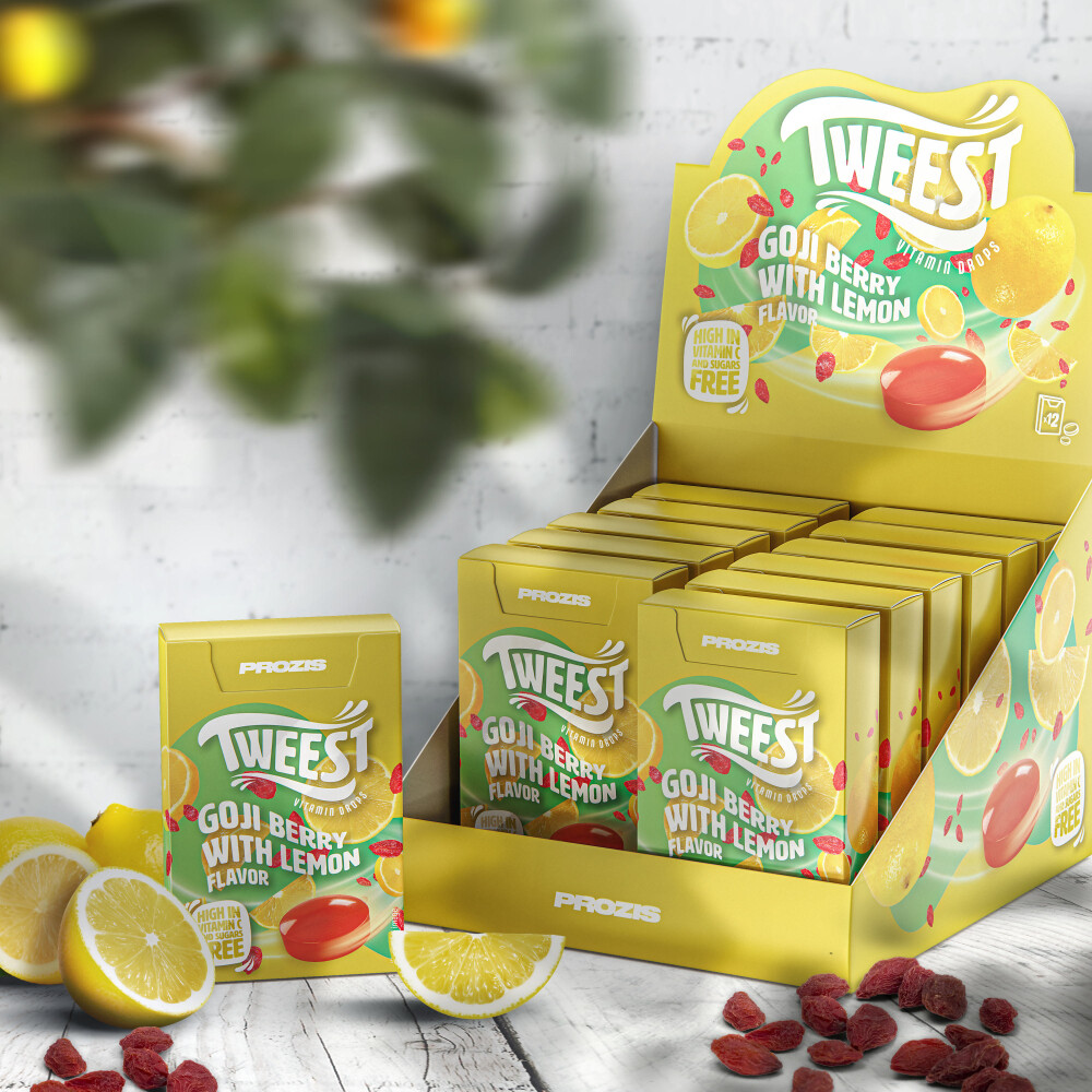 12 x Tweest Vitamin Drops - Baies de Goji Parfum Citron 50 g