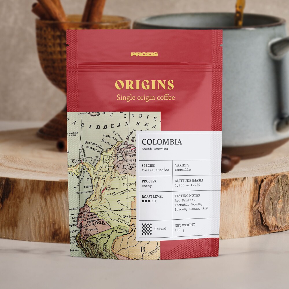 Gemahlener Kaffee aus einer einzigen Herkunft - Kolumbien 100 g