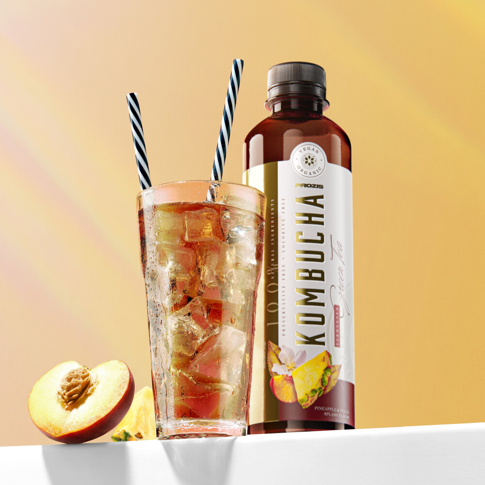 Kombucha Biologico - Ananas e Pesca 370ml