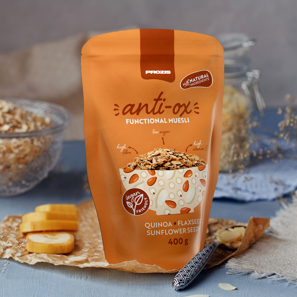 Anti-Ox Functional Muesli 400 g Quinoa - Graines de Tournesol - Graines de Lin