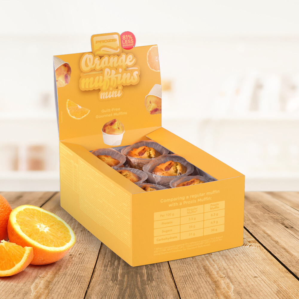 12 x Low Sugar Orange Mini Muffins 30 g