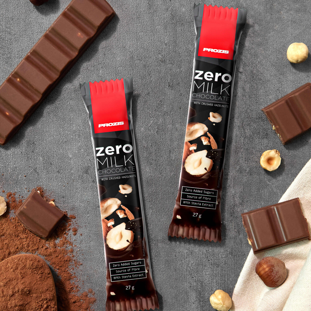 2 x Zero Milk Chocolate with Hazelnuts 27 g