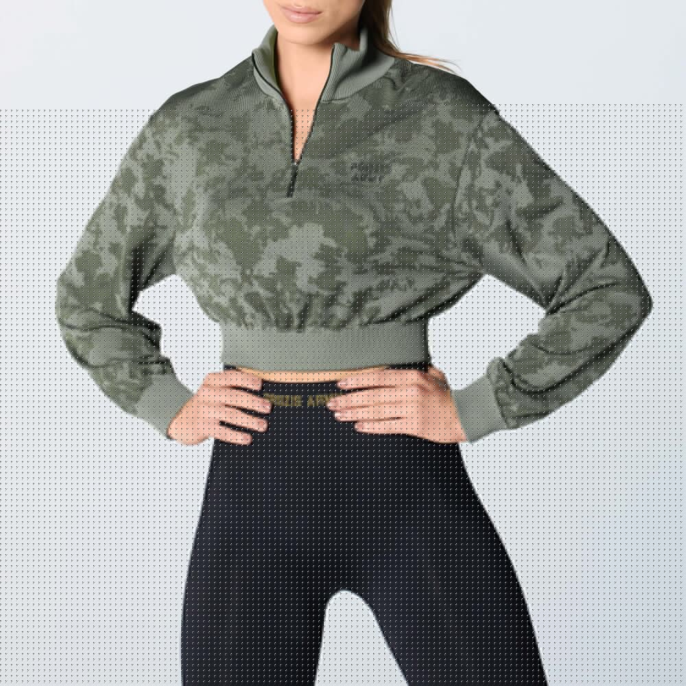 Army Camouflage LS Crop Sweatshirt