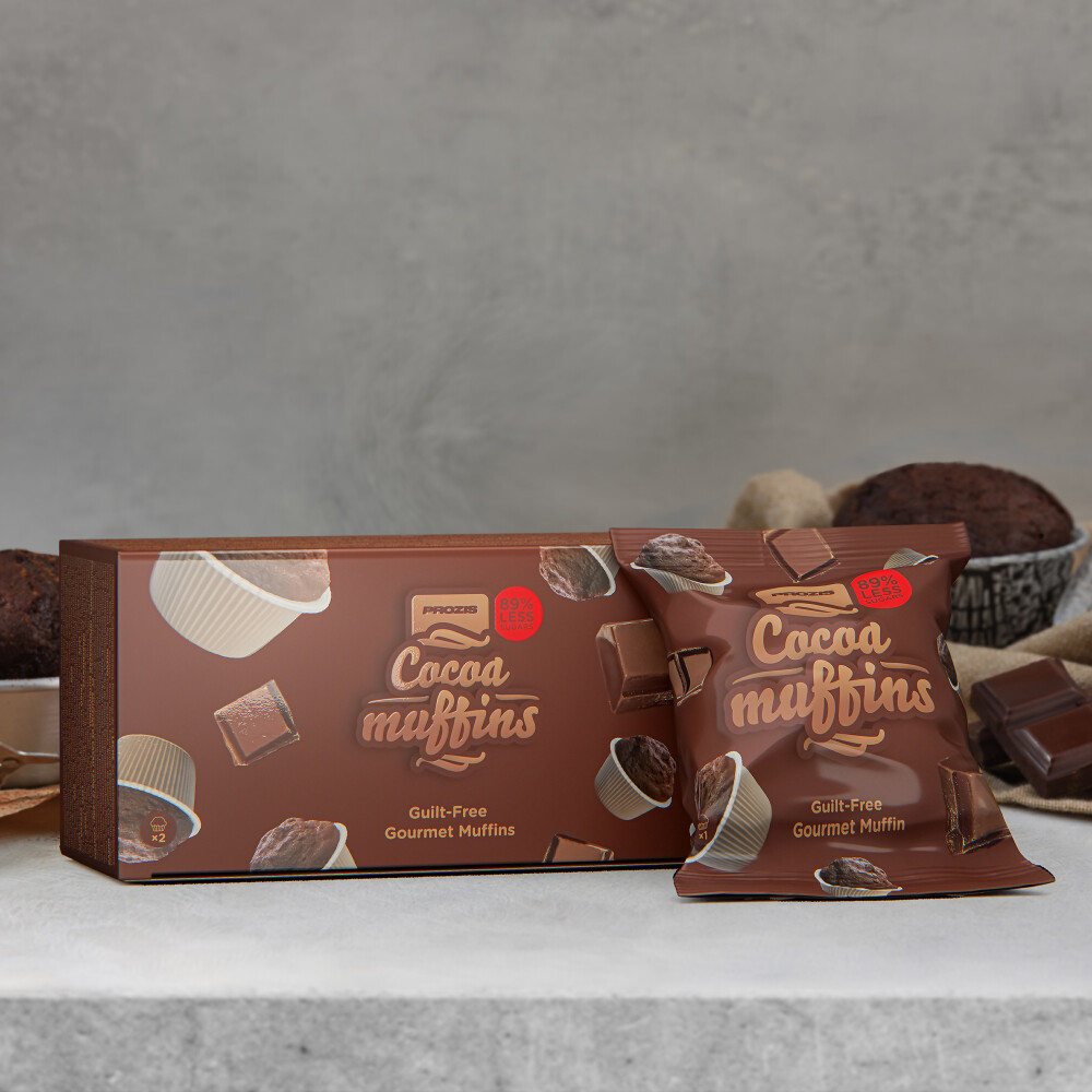 2 x Muffin au Cacao à Faible Teneur en Sucres 60 g
