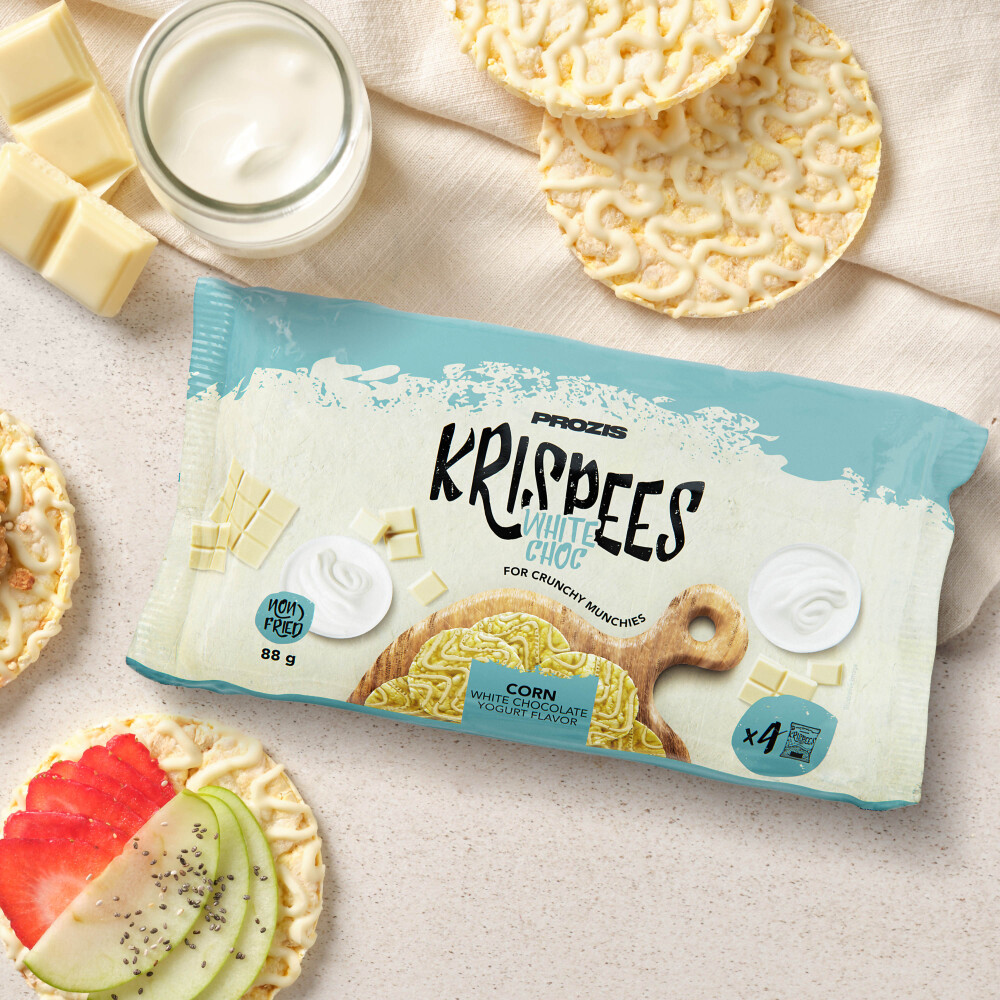 4 x White Choc Krispees - Corn with White Chocolate & Yogurt Flavor 22 g