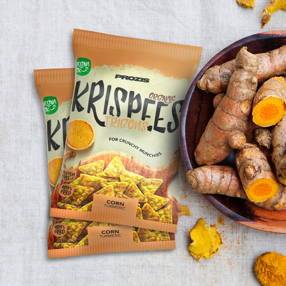 2 x Organic Trigon Krispees - Corn with Turmeric 20 g