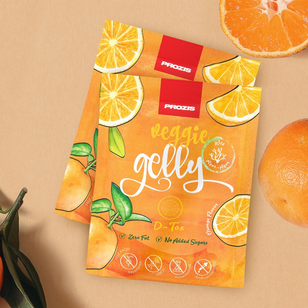 2 x Veggie Gelly - D-Tox 15 g Orange