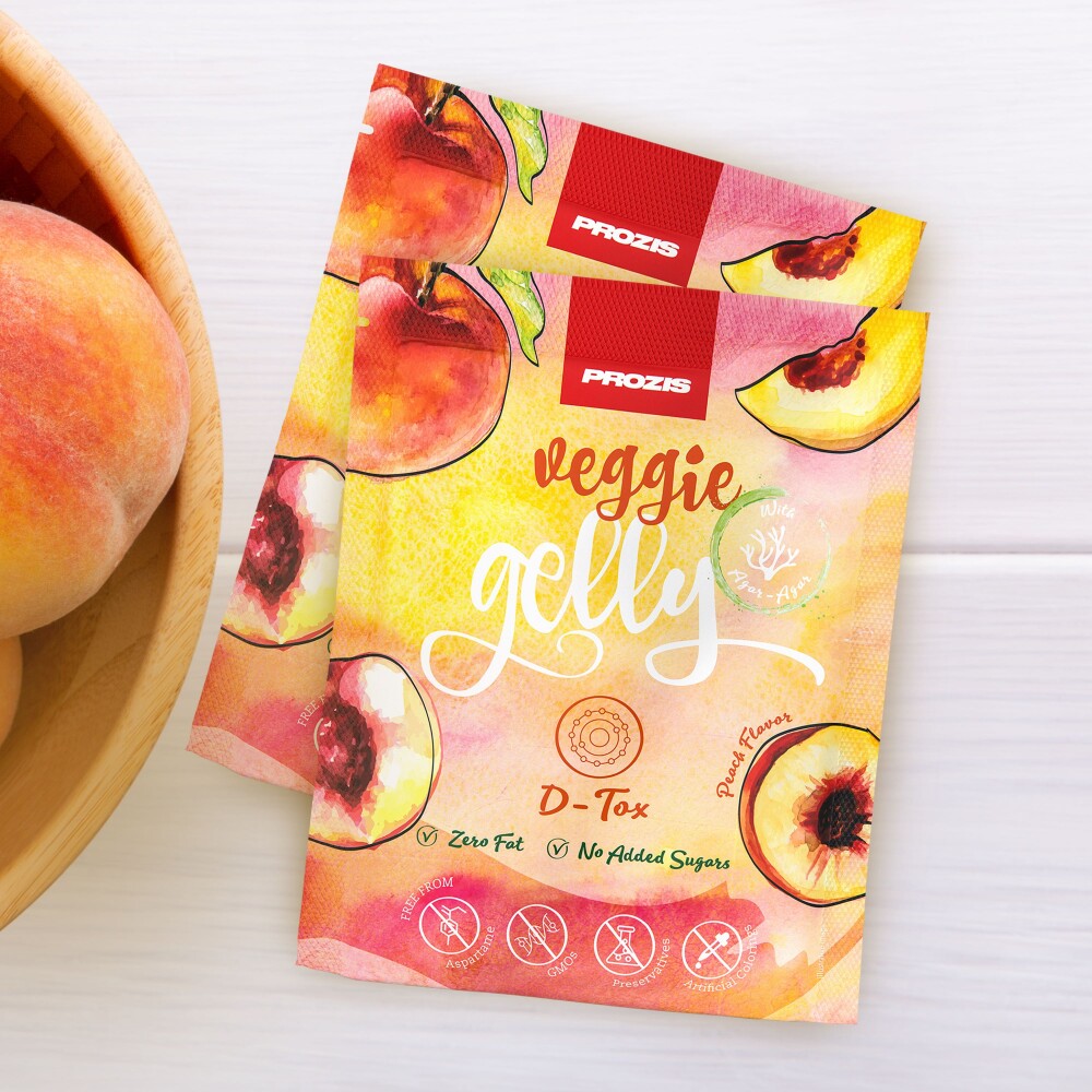 2 x Veggie Gelly - D-Tox 15 g Peach