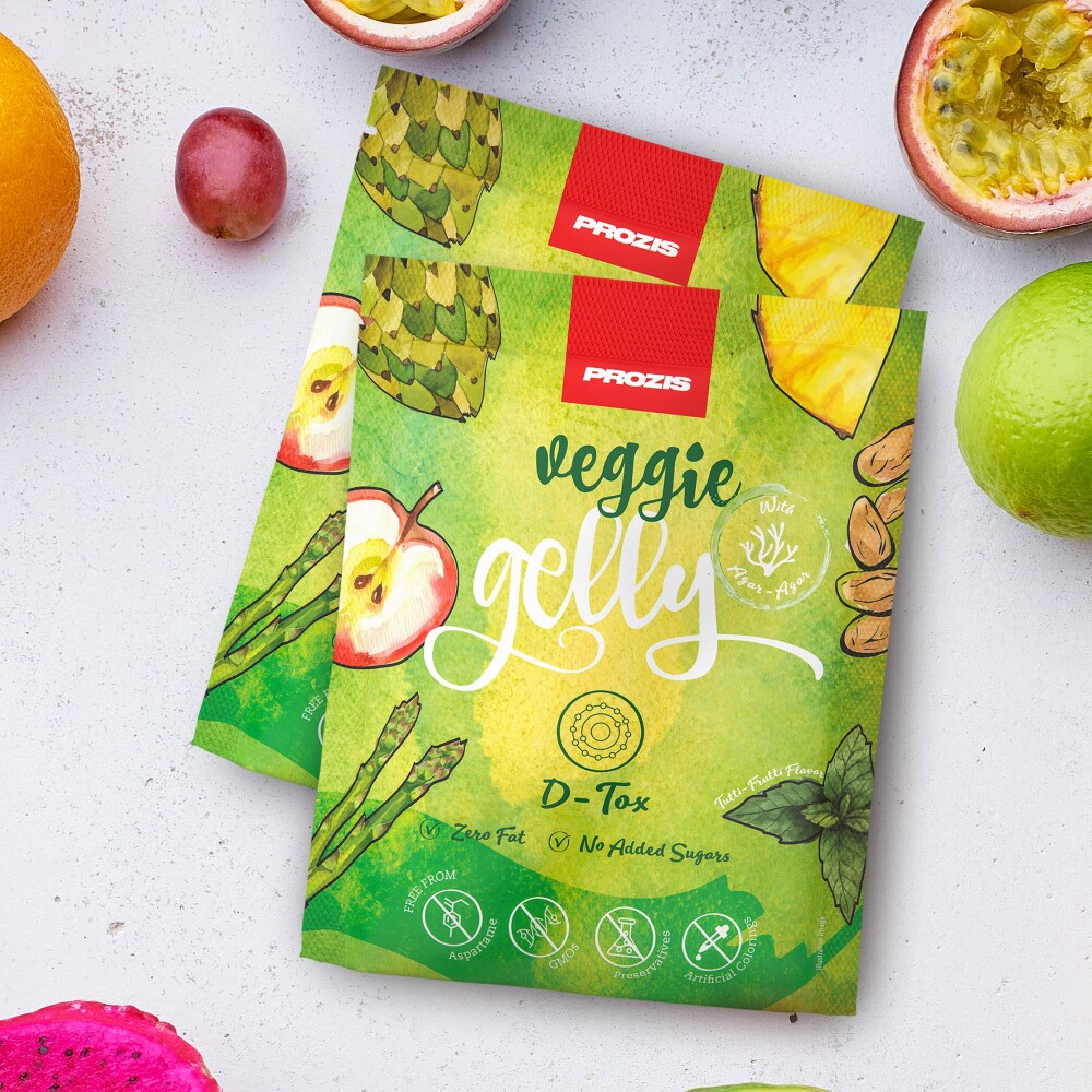 2 x Veggie Gelly - D-Tox 15 g Tutti-Frutti