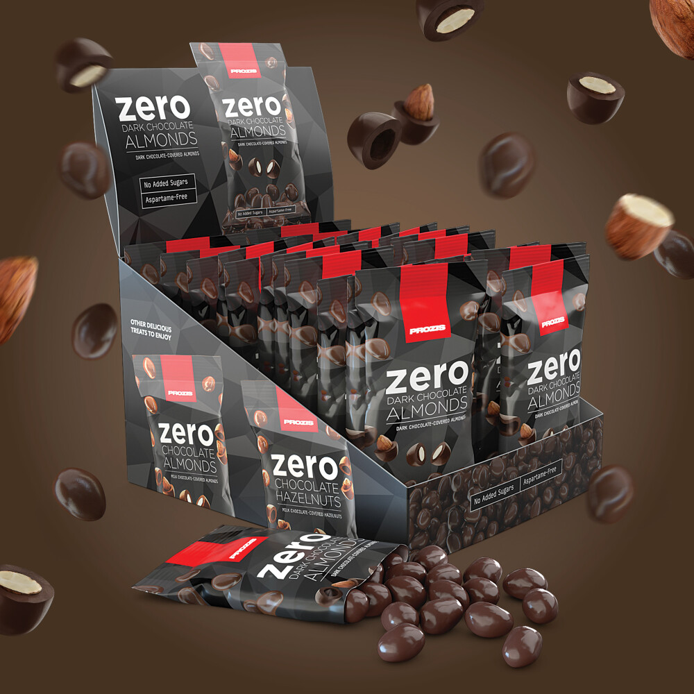 22 x Zero Dark Chocolate Almonds 40g
