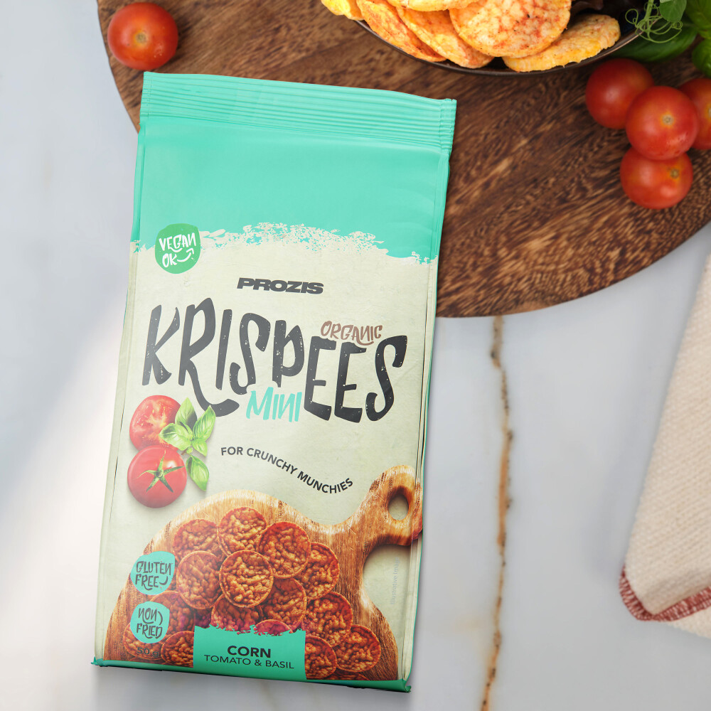 Organic Mini Krispees - Corn with Tomato & Basil 50 g