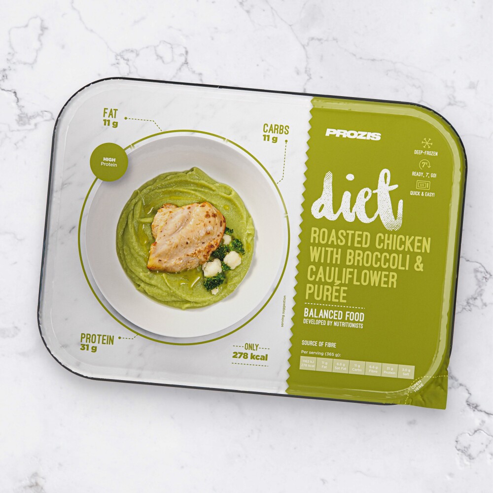 Pollo arrosto con purè di broccoli e cavolfiore Diet