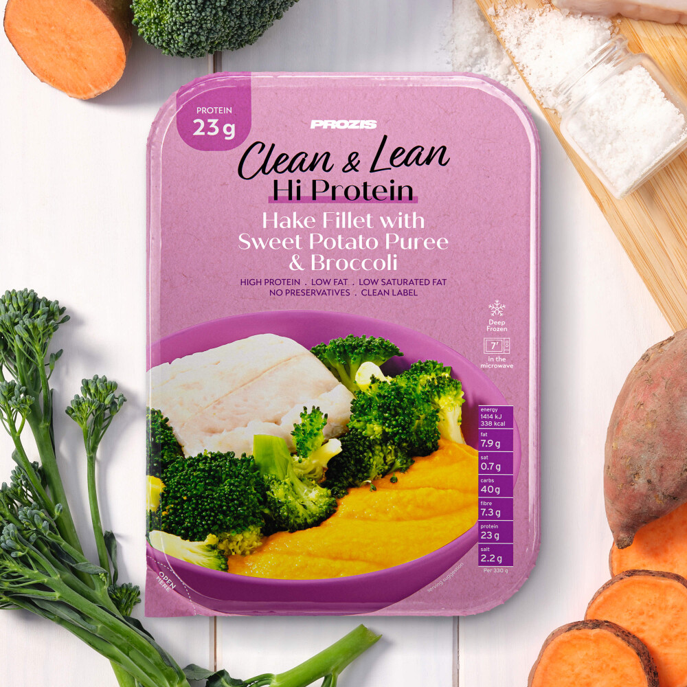 Clean & Lean Hi Protein - Seehechtfilet mit Süßkartoffelpüree und Brokkoli