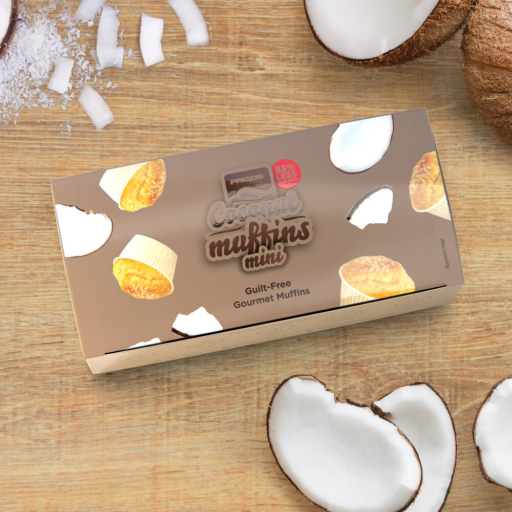2 x Mini Muffin à la Noix de Coco à Faible Teneur en Sucres 30 g