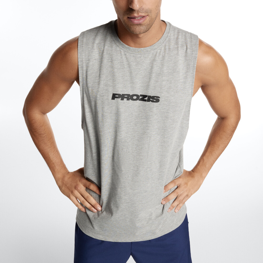 Camiseta sin mangas Script Men Light Gray Ropa Prozis