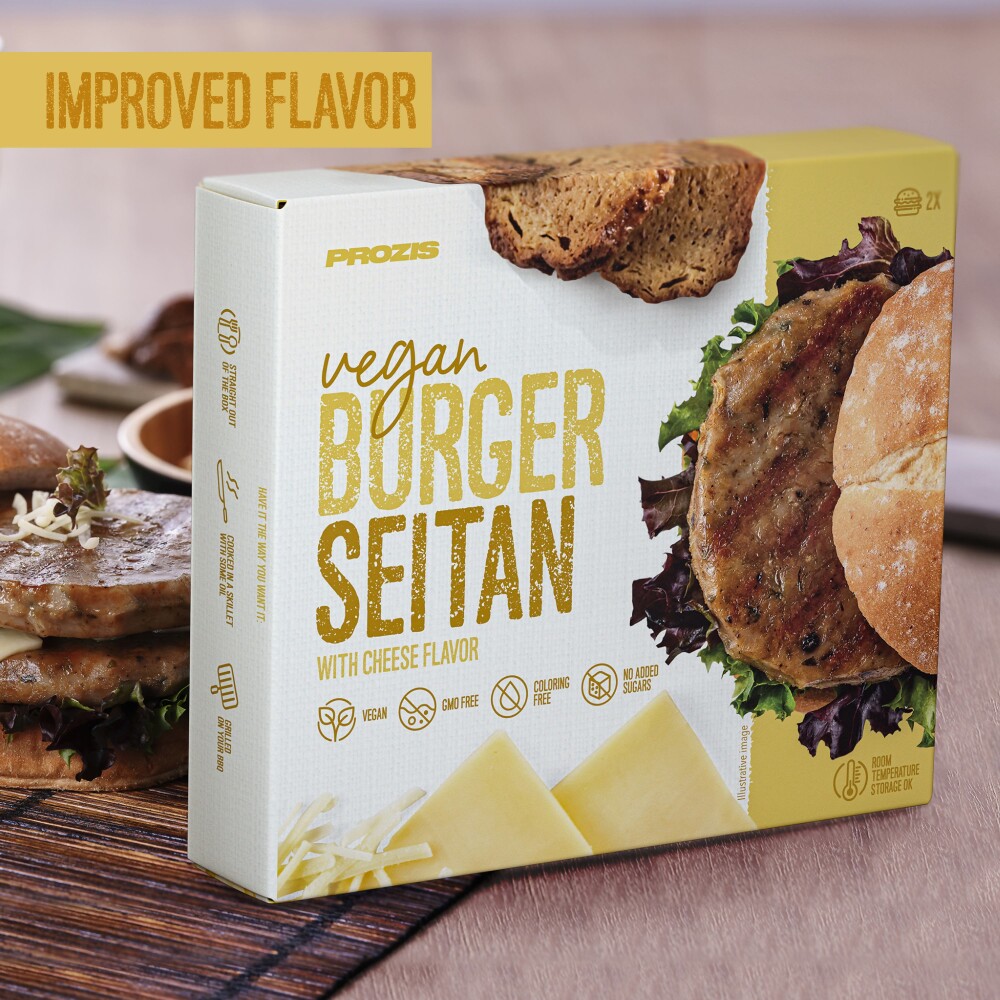 Vegan Burger - Seitan with Cheese Flavor 5.5 oz / 2 ct