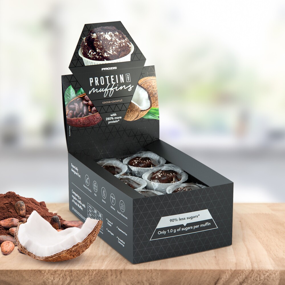 12 x Protein Mini Muffins 30 g - Cacao y coco
