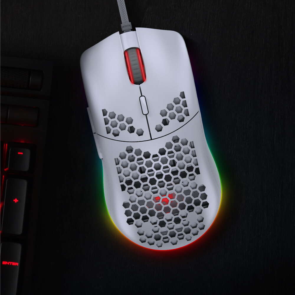 Kinaction - Souris Gamer - Blanc