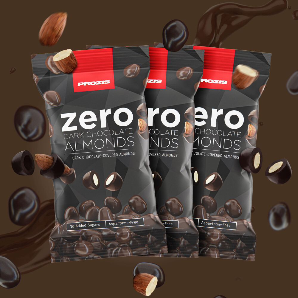 3 x Mandeln mit Zero Dunkle Schokolade 40 g