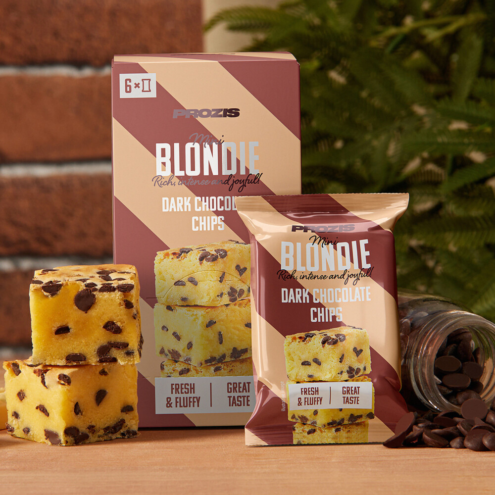 Miniblondie (6 ud) - Pepitas de chocolate negro