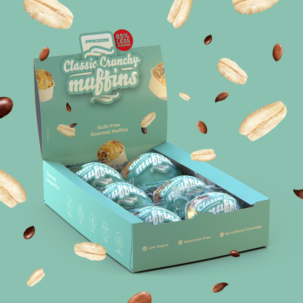 6 x Low Sugar Muffins 60 g - Crunchy