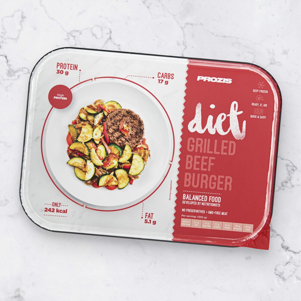 Gegrillter Diät-Rinderburger