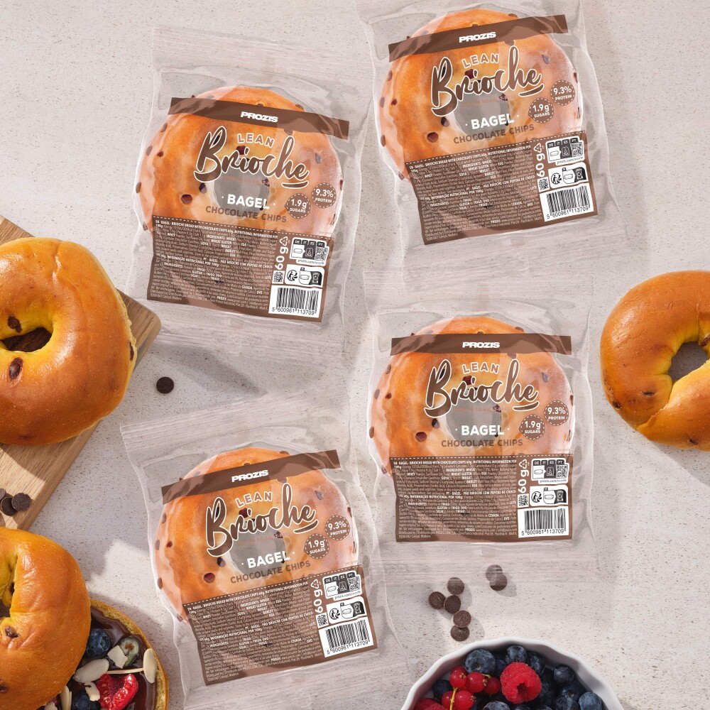4 x Lean Brioche Bagel 60g - Chocolate Chips