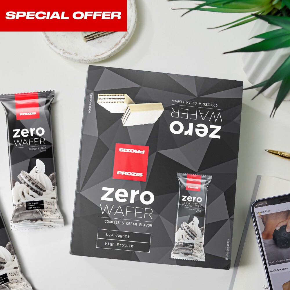12 x Zero Wafer 40 g - Low Sugar - Protein Wafer Cookies and Cream Opportunity
