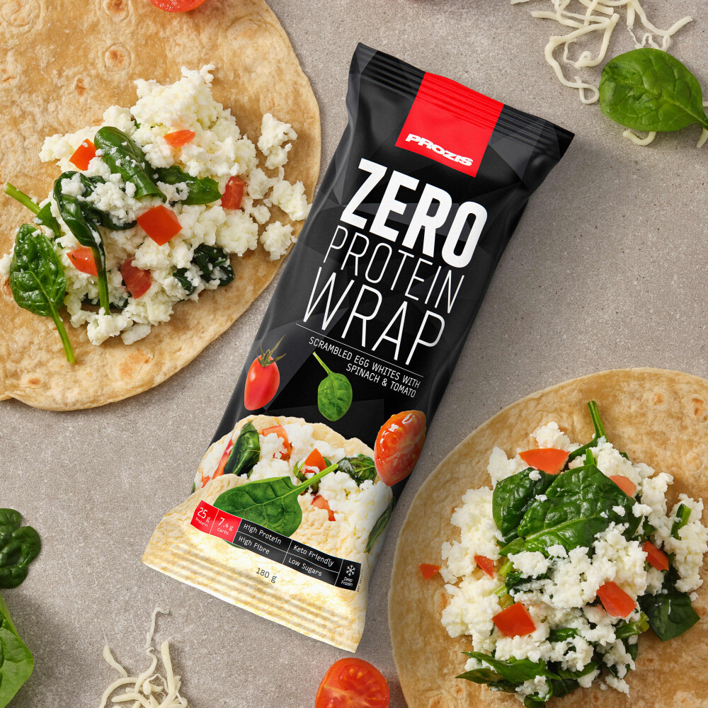 Zero Protein Wrap - Albumi strapazzati con spinaci e pomodoro